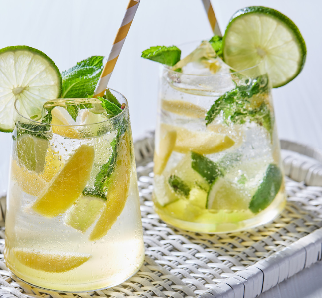 Passion Fruit Mango Mojito Mocktail