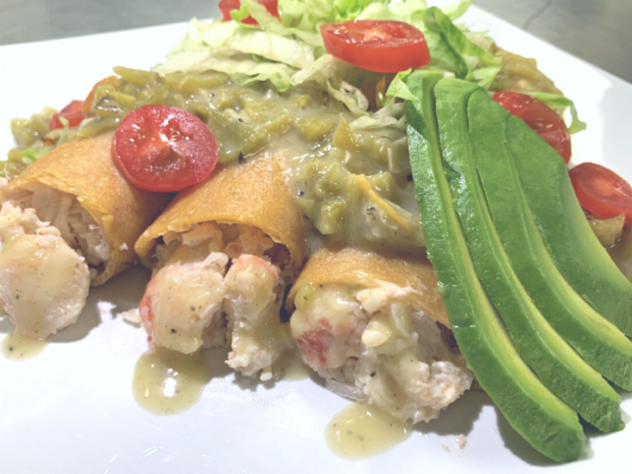 Hatch Green Chile Lobster Enchiladas Menu Recipe