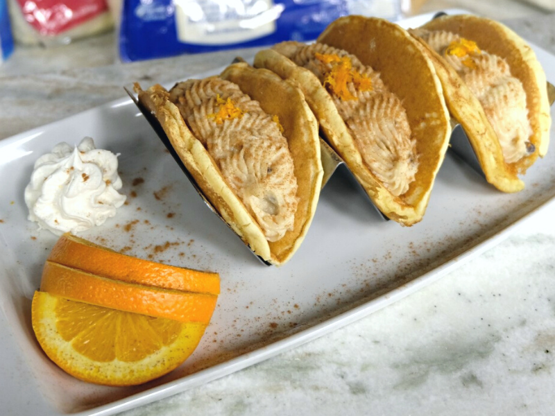 Recipe Orange Cannoli Pancake Tacos