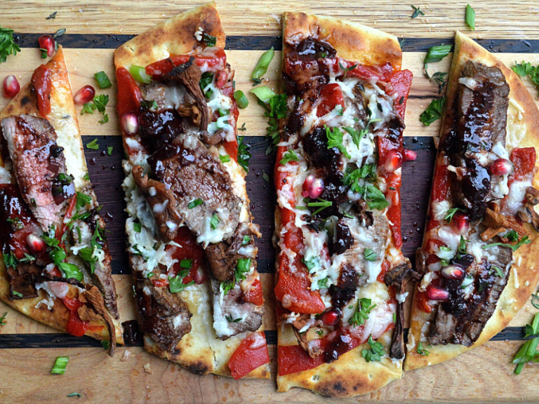 Cowboy Rubbed Steak Flat Bread Menu Recipe