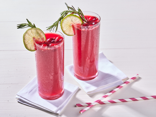 Cranberry Pink Peppercorn Fizz Mocktail Recipe