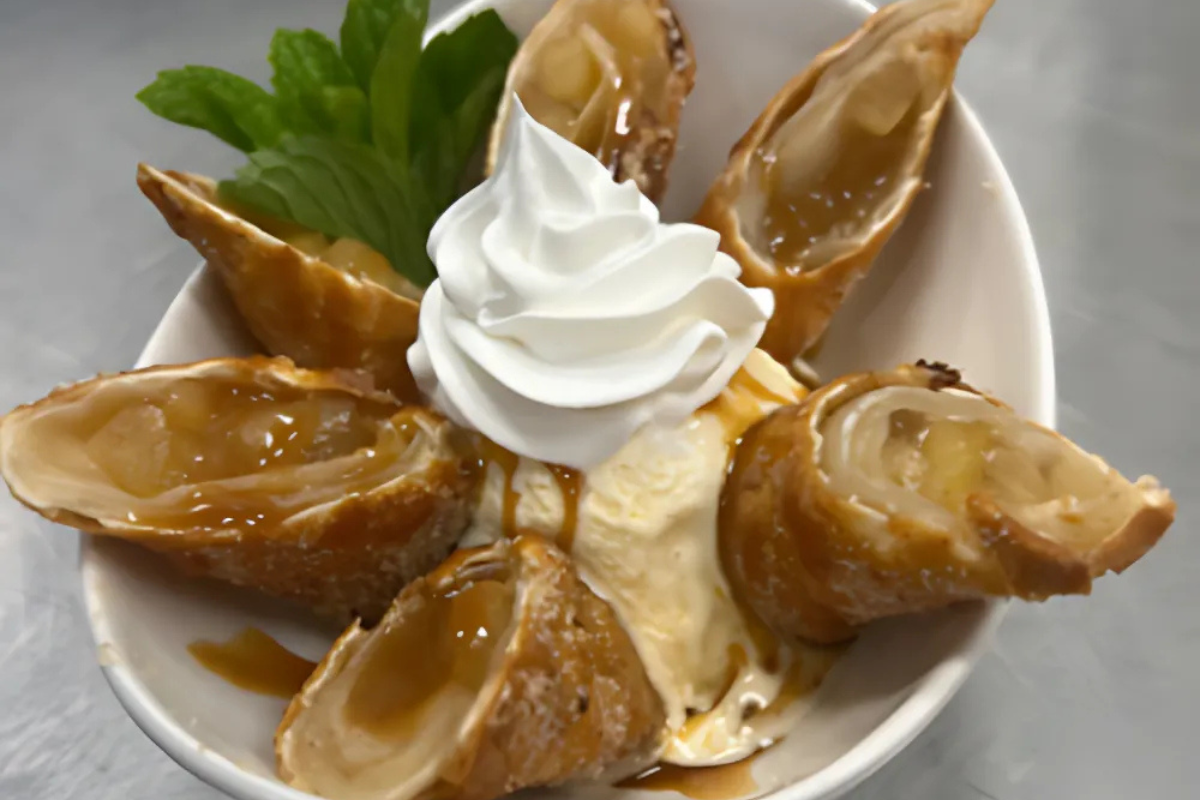 Chipotle Cinnamon Apple Pie Egg Rolls