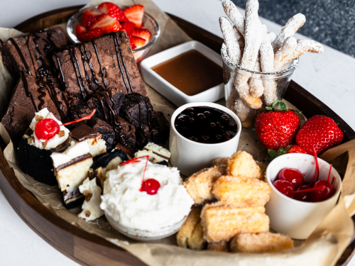 Sweet Social Hot fudge cheesecake Brownie Sundae Board